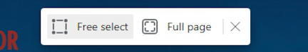 microsoft edge - full webpage page screen capture tool - select / full page