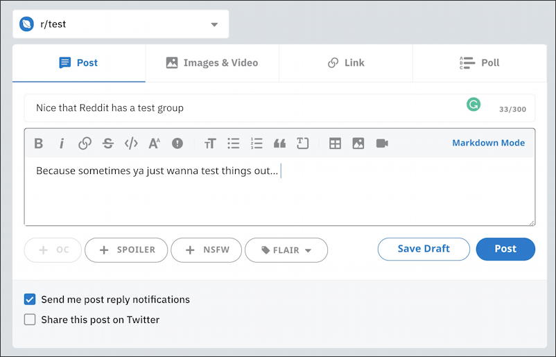 reddit post - cross post to twitter too
