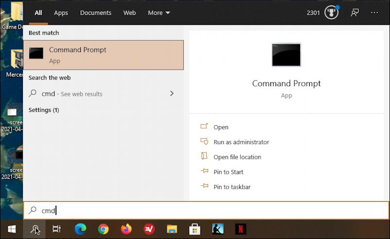 win10 taskbar launch 'command' as administrator admin