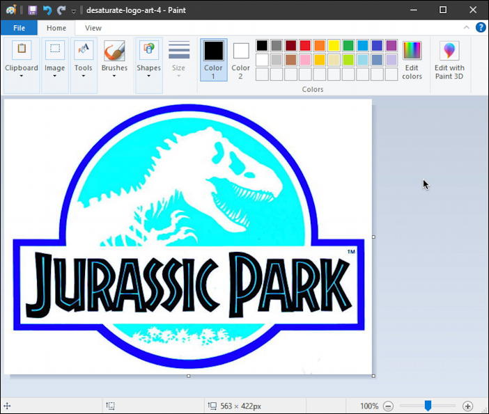 jurassic park logo with inverted colors