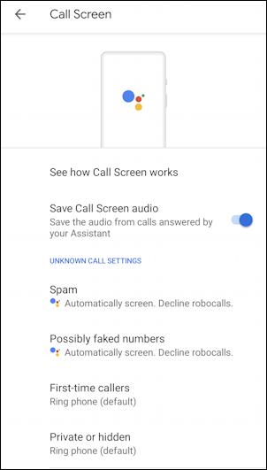 android spam call screening settings - spam call screening settings