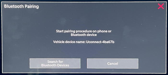 chrysler dodge uconnect - add device bluetooth phone iphone android