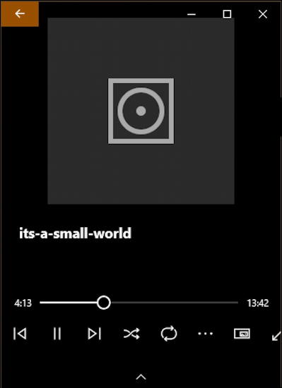 it's a small world music - groove music - windows pc