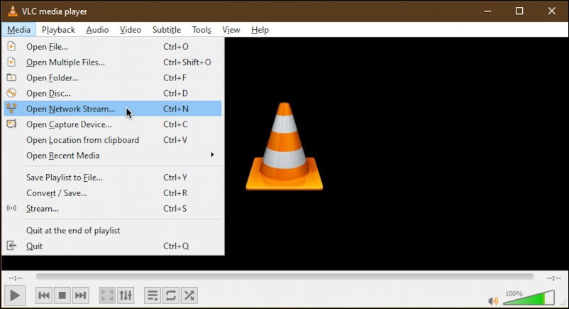 vlc file open stream youtube url