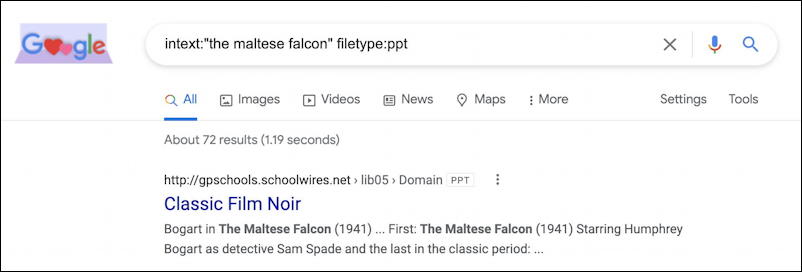 google search ppt powerpoint slide decks with the maltese falcon