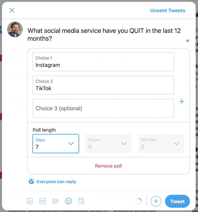 how to create twitter poll 2