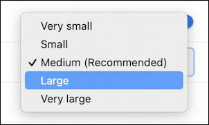 google chrome preferences > appearance - default font size