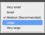 bigger large increase size font typeface in google chrome mac how to