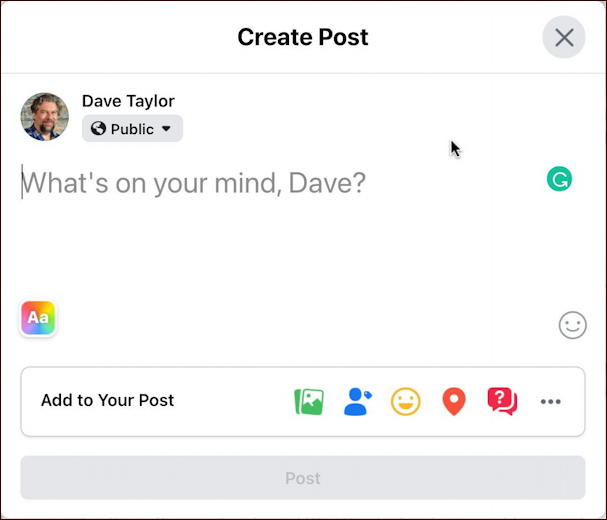facebook desktop create post
