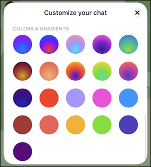 facebook messenger - color themes