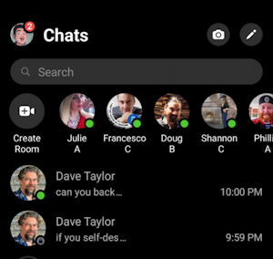 facebook messenger - two chats, one secret