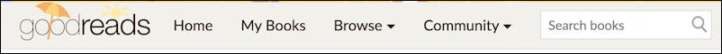 goodreads navbar toolbar