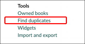 goodreads - find duplicates