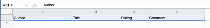 google sheets spreadsheet formatting 101 basics - four cells selected