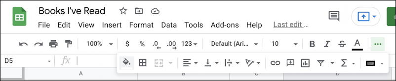 google sheets spreadsheet formatting 101 basics - all icons toolbar