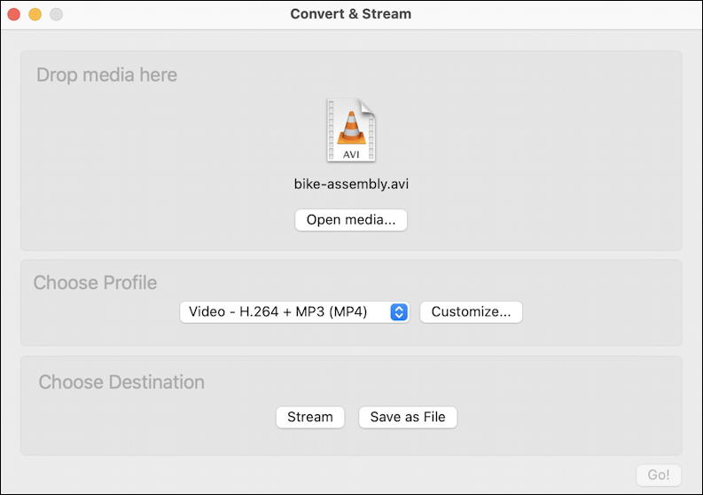 mac macos - convert avi to mp4 m4v - conversion window