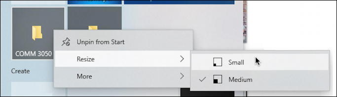 windows 10 pc - customize settings start tile menu