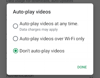 videos will automatically play when you open the app, even