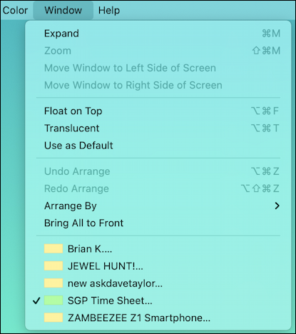 undo highlight background color on stickies for mac undo highlight background color on stickies for mac