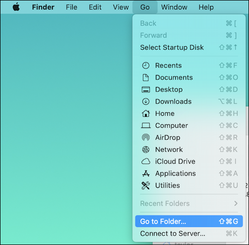 macos 11 stickies app - finder go to folder