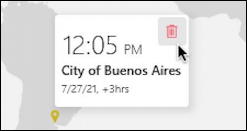 win10 windows pc - world clock - delete city buenos aires