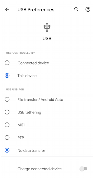 android settings usb debug - file access