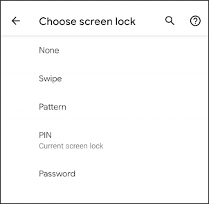 android change login to pattern security - settings - options