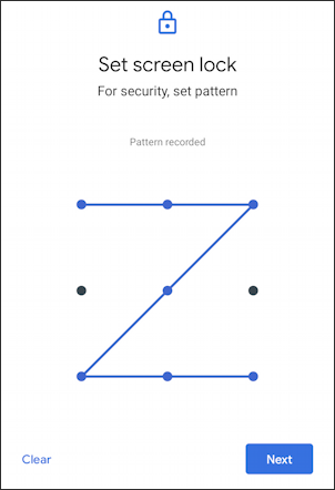 android change login to pattern security - grid - z pattern