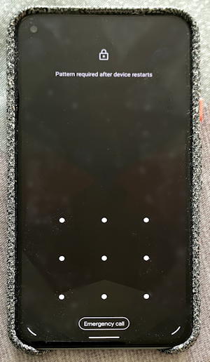 android phone - log in unlock with pattern grid swipe