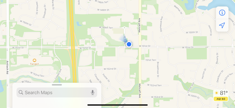 apple maps favorite location mark