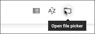 google docs drive open word file - folder icon