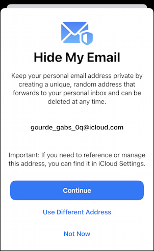 iphone ios 15 - icloud settings - hide my email - definition