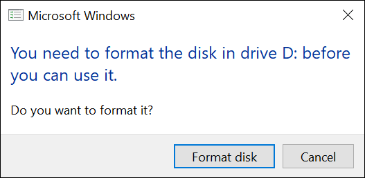 windows mac drive - format disk?