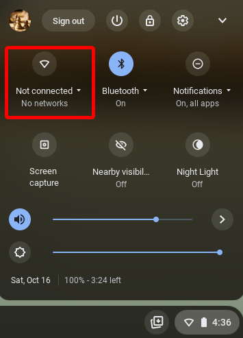 chromeos chromebook wifi - not connected