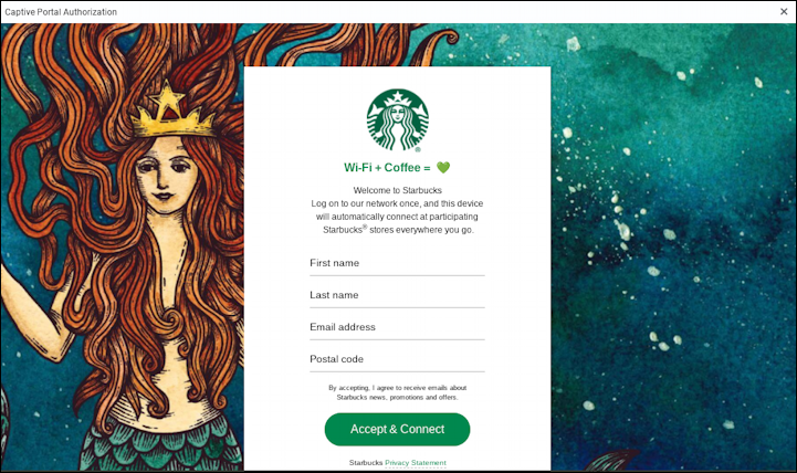 chromeos chromebook wifi - starbucks wifi login screen window page