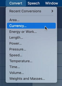 mac calculator convert menu