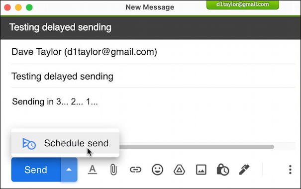 gmail composing email - send later