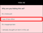 hide report bad ads instagram feed how to