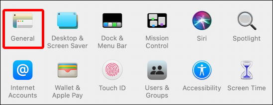macos 11 - system preferences - general