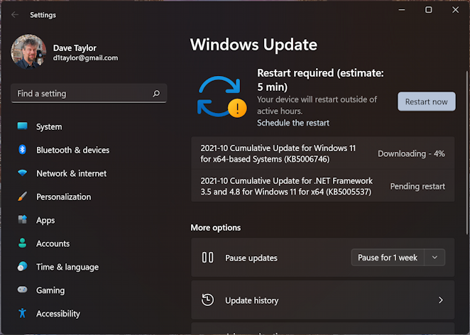 installed windows 11? check for updates