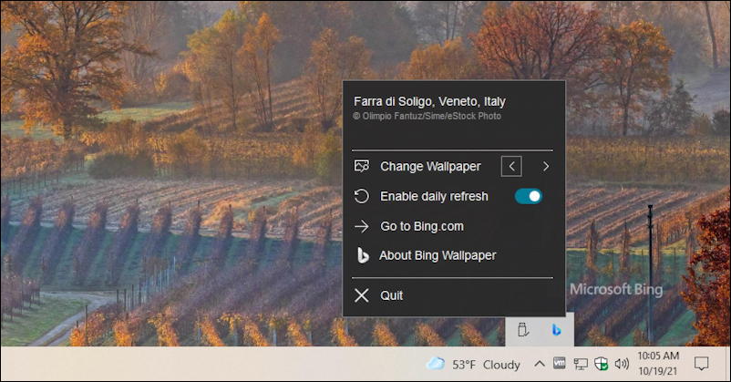windows pc 10 11 - bing daily wallpaper - new photo chosen