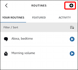 alexa add new scheduled routine - routines listing