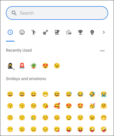 emoji picker app window tool - chromebook chromeos