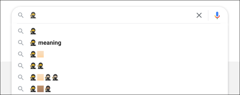 google search ninja emoji