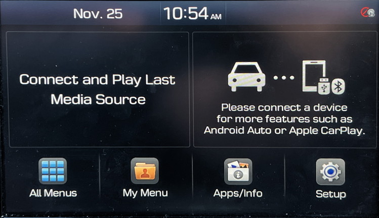 hyundai infotainment system - unpair bluetooth - home screen