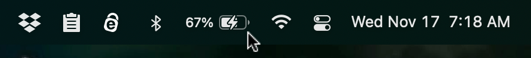 macos 12 - battery status on menu bar