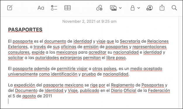 macos 12 monterey - built-in language translation - notes app