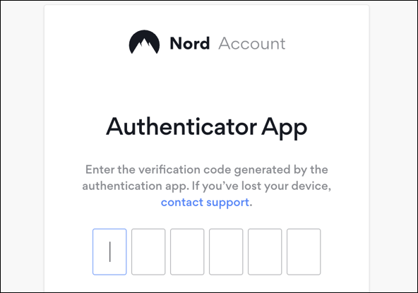 nordvpn enter 2fa mfa authentication secret code