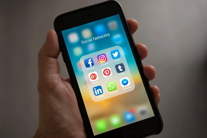 social media apps on smartphone