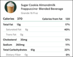 starbucks app android iphone ios - nutrition ingredients - how to find
